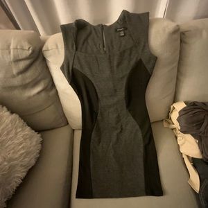Black and grey form fitting dress